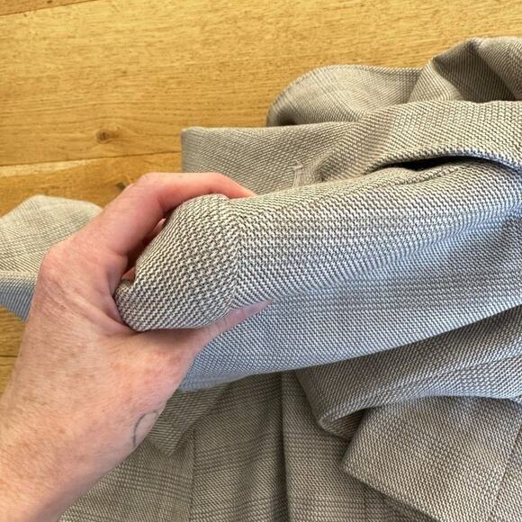MNG Tweed Style Single Breasted Blazer in Cream and Brown - Picture 7 of 7